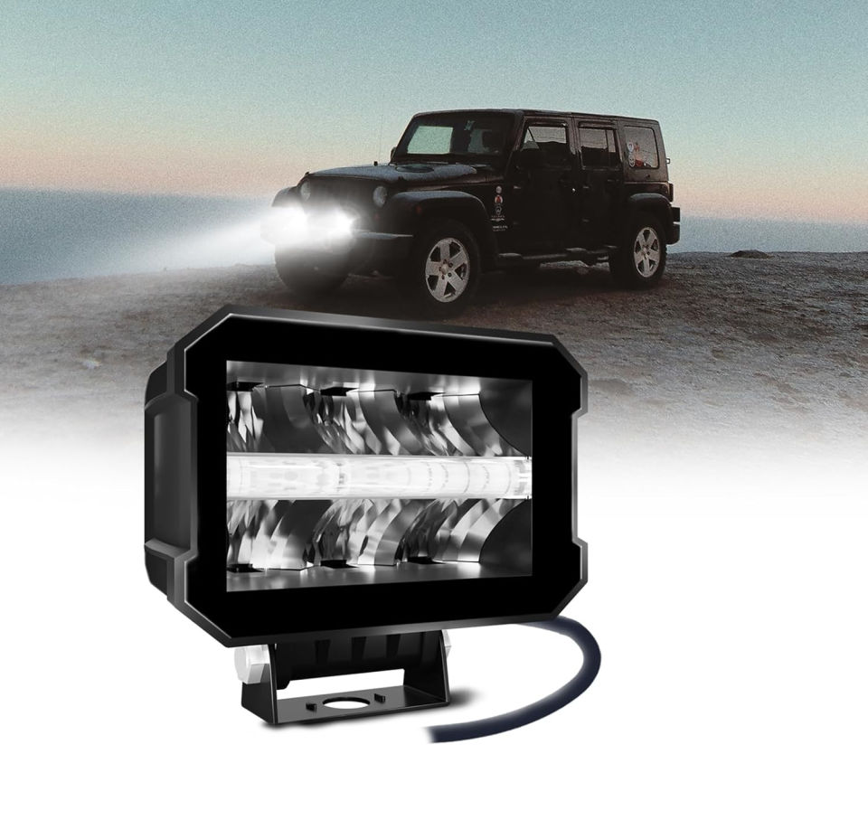 Space Offroad sis lambası 11,5 x 8 x 9cm beyaz-amber gündüz ledli 28w 12-80v adet/ LASS352