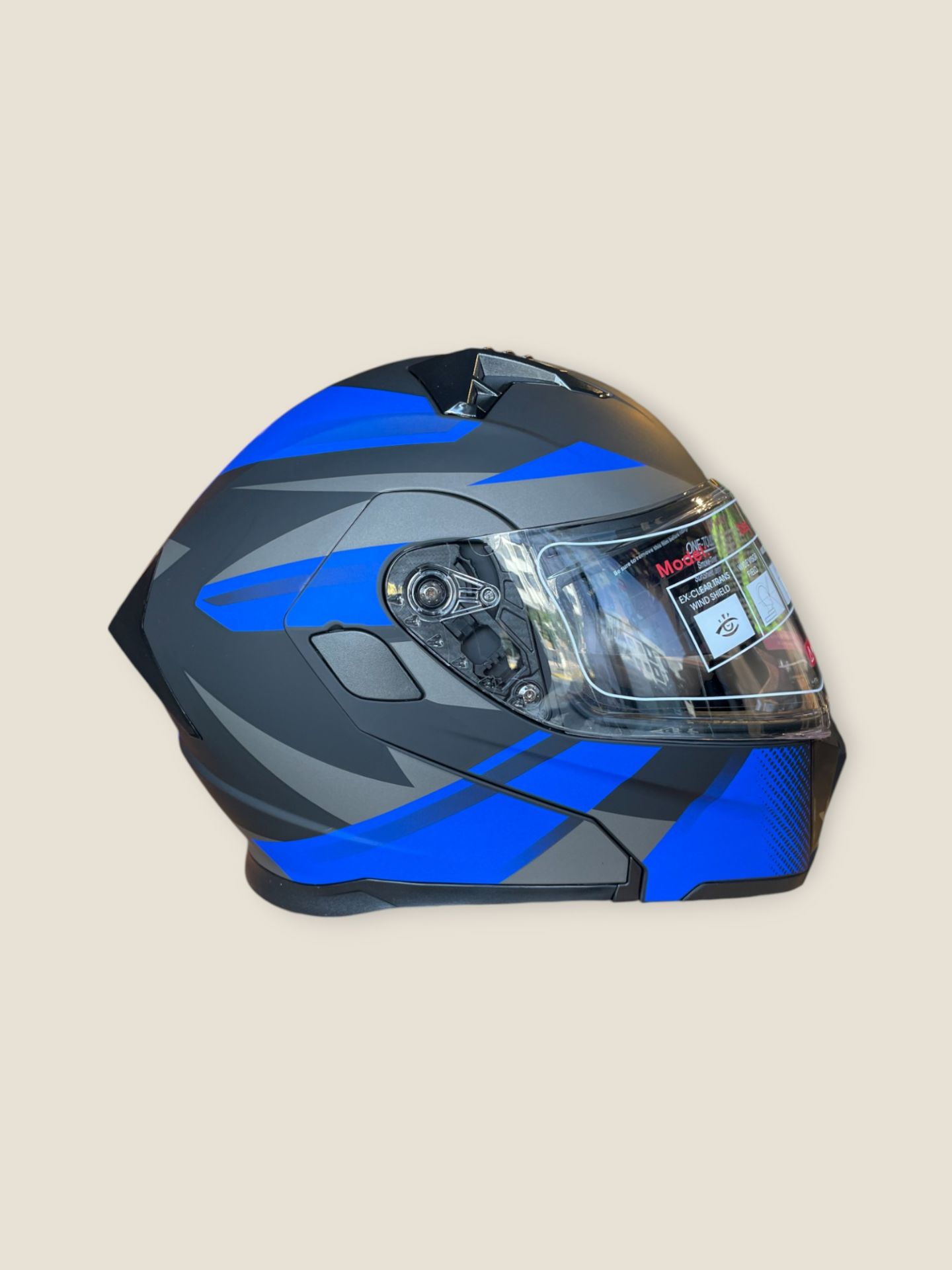 Mavi Çene Açılır Kask Large