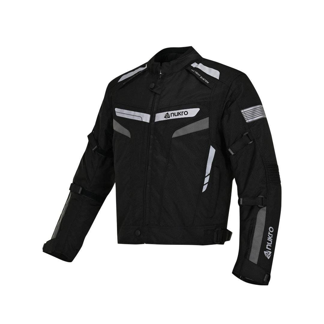 Nukrowear STEALTH PRO Gri 4 Mevsim Erkek Motosiklet Ceketi XXL