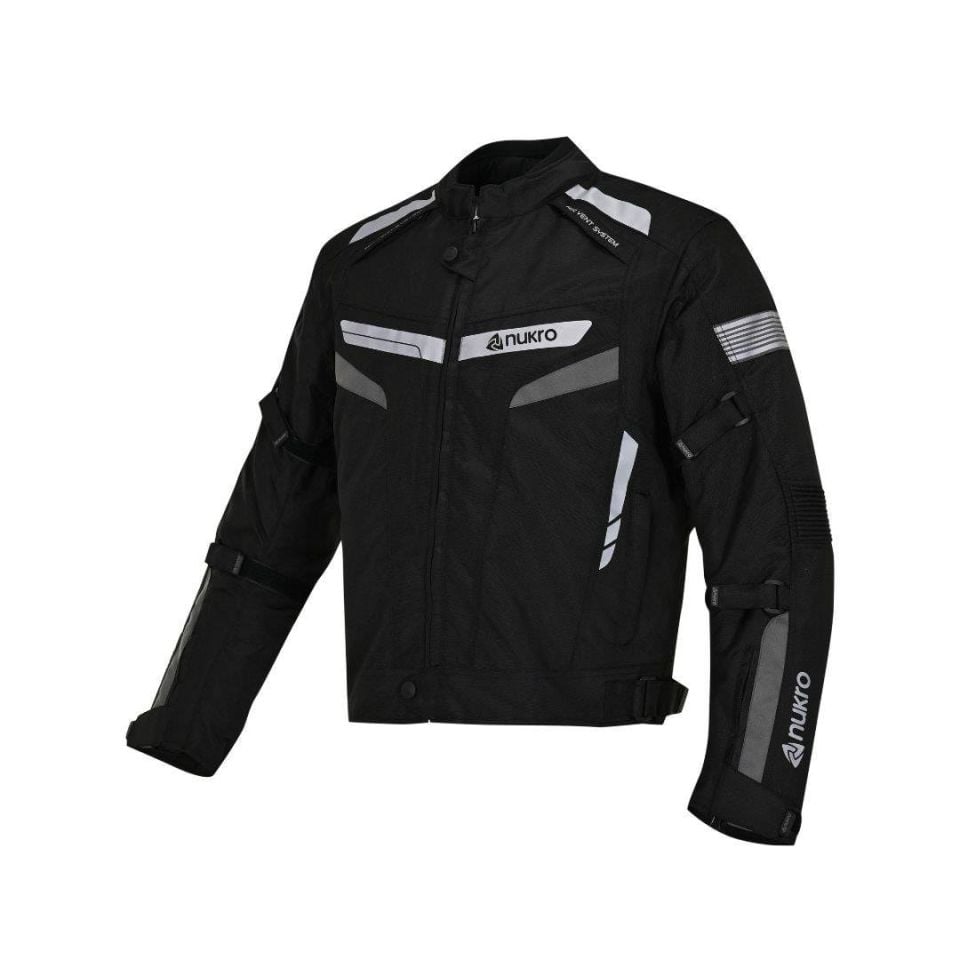 Nukrowear STEALTH PRO Gri 4 Mevsim Erkek Motosiklet Ceketi XXL