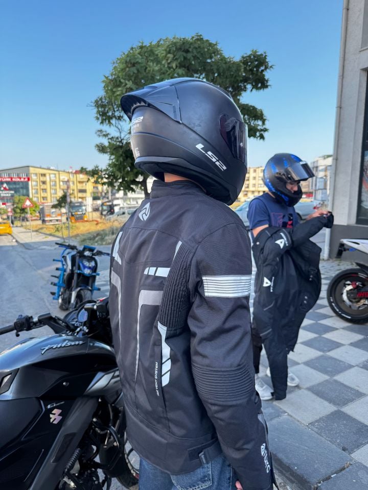 Nukrowear STEALTH PRO Gri 4 Mevsim Erkek Motosiklet Ceketi XXL