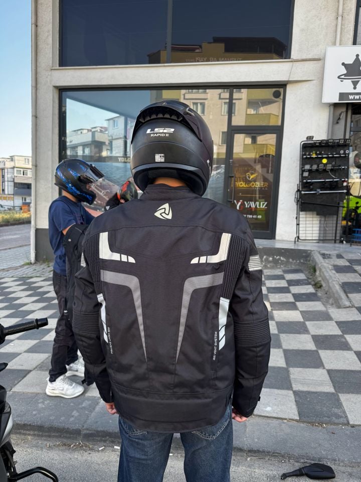 Nukrowear STEALTH PRO Gri 4 Mevsim Erkek Motosiklet Ceketi XXL