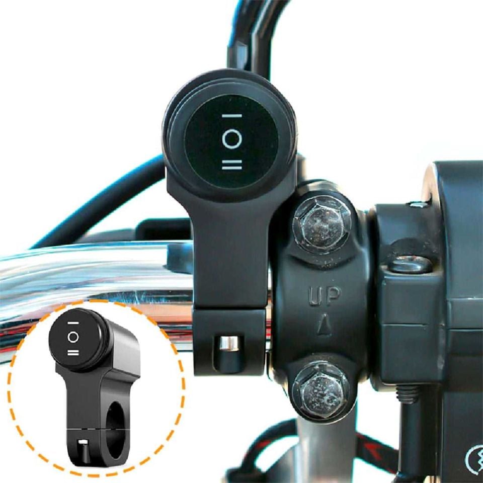 B410 Gidon Bağlantılı Çift Fonksiyonlu Motosiklet Aç Kapa Butonu