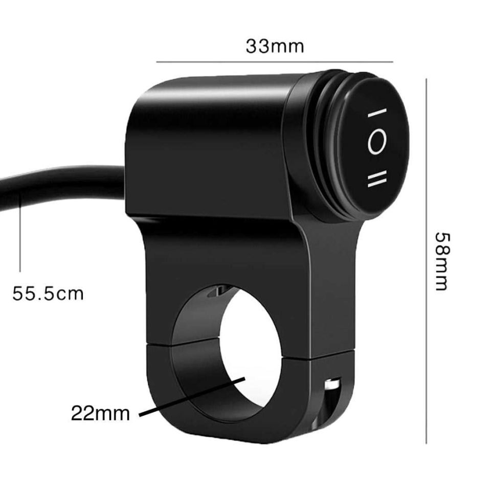 B410 Gidon Bağlantılı Çift Fonksiyonlu Motosiklet Aç Kapa Butonu