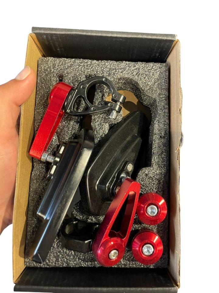 Motosiklet Gidon Bağlantılı Ayna  GR11 Kırmızı