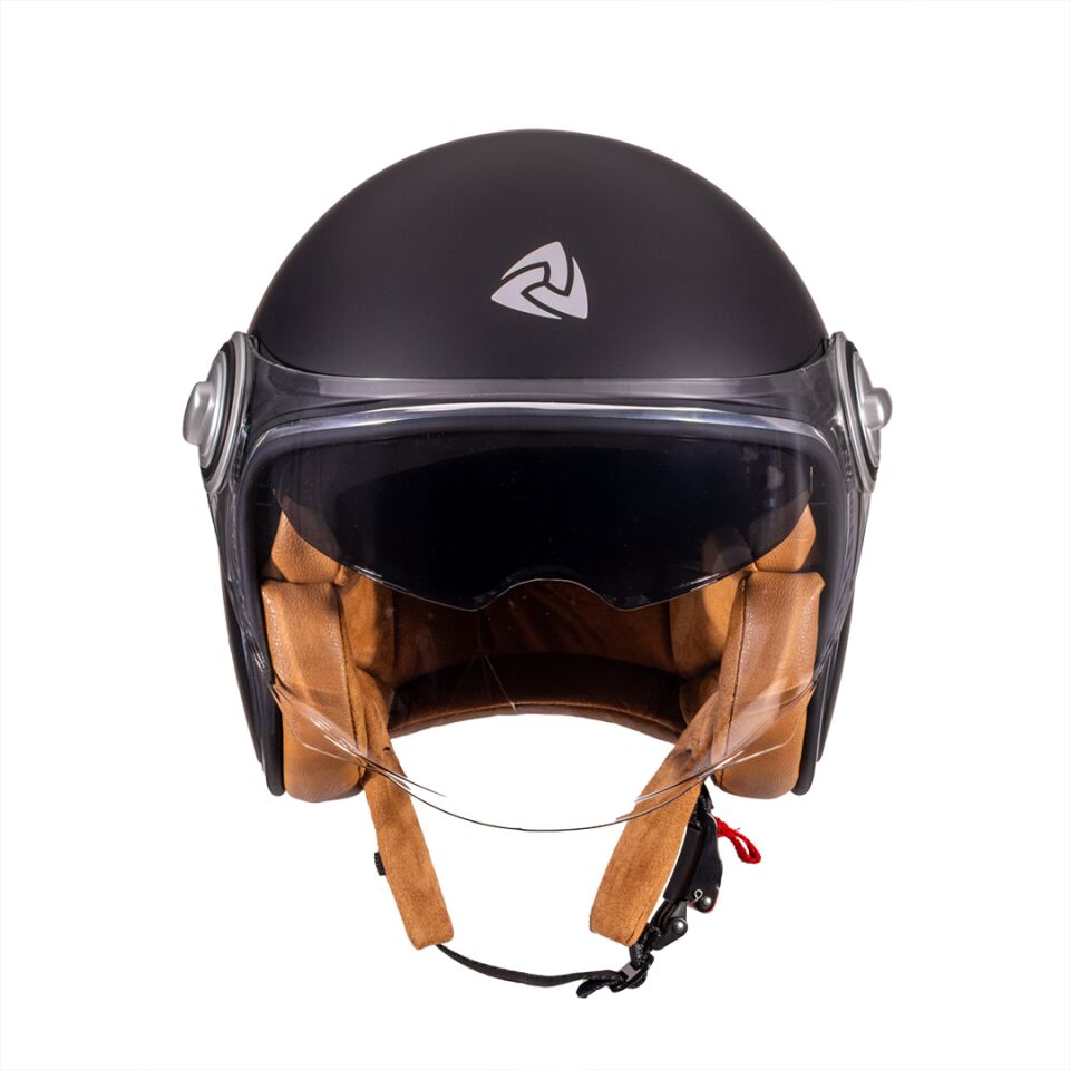 Nukro B-108 Solid Matt Black Açık Kask M