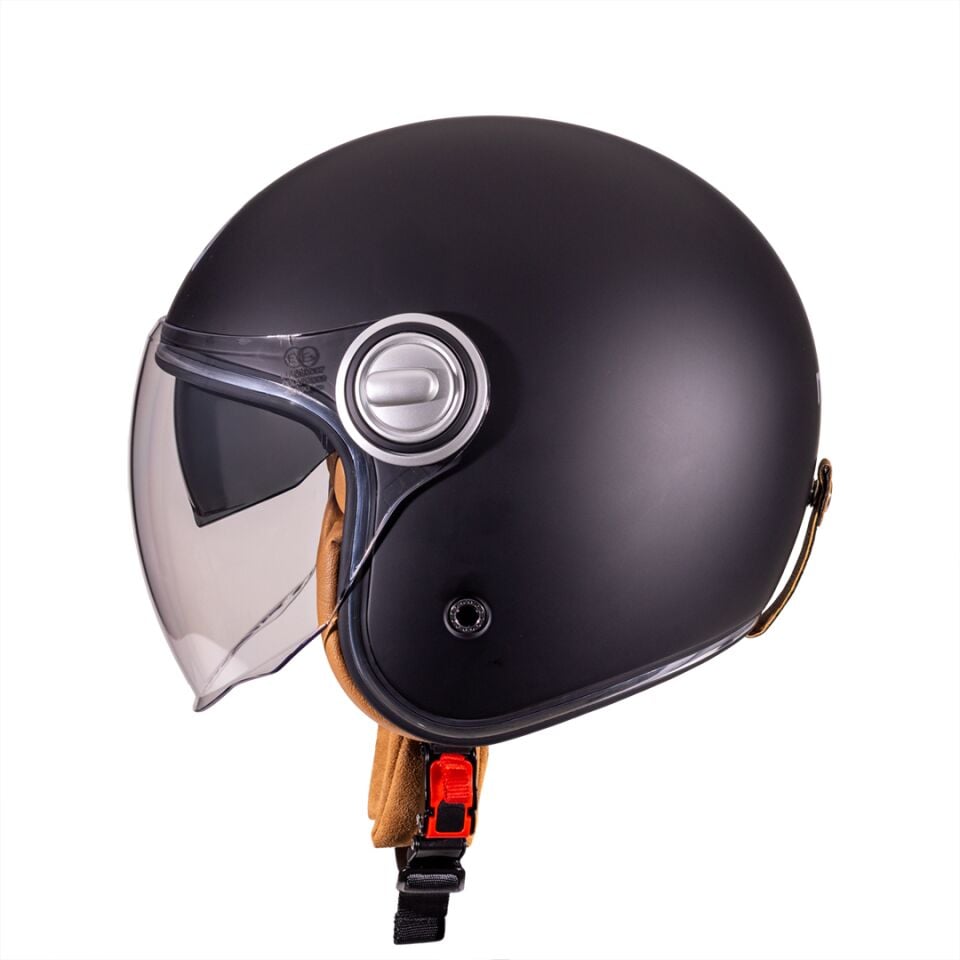 Nukro B-108 Solid Matt Black Açık Kask M