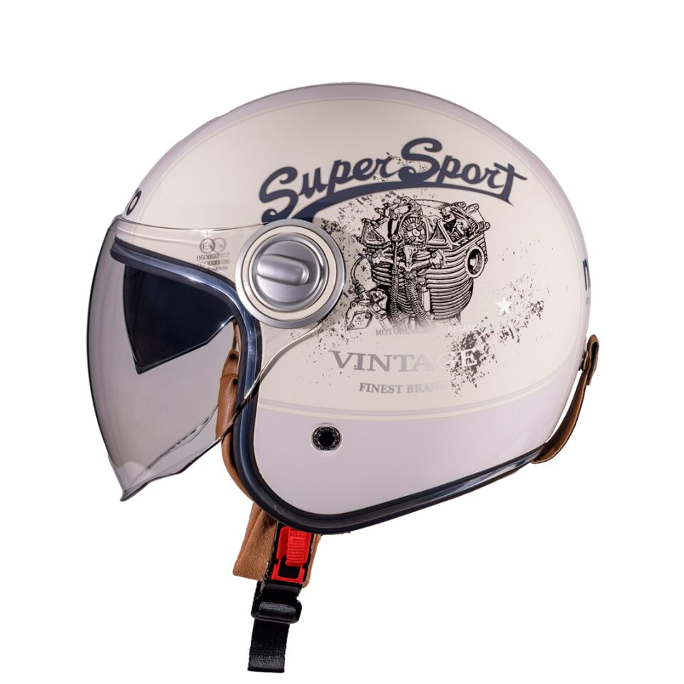 Nukro B-108 Super Sport Cream-Grey Açık Kask M