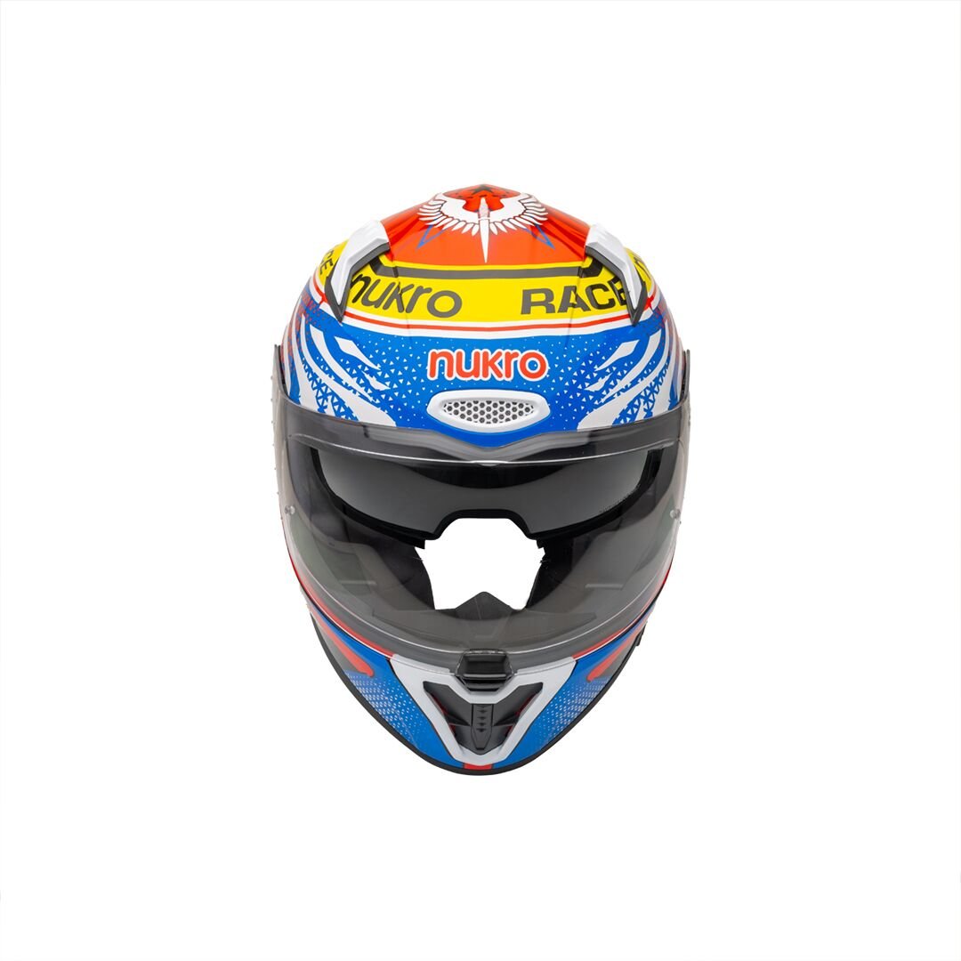 Nukro B-506 Force Red-Blue-Yellow Kapalı Kask 2XL