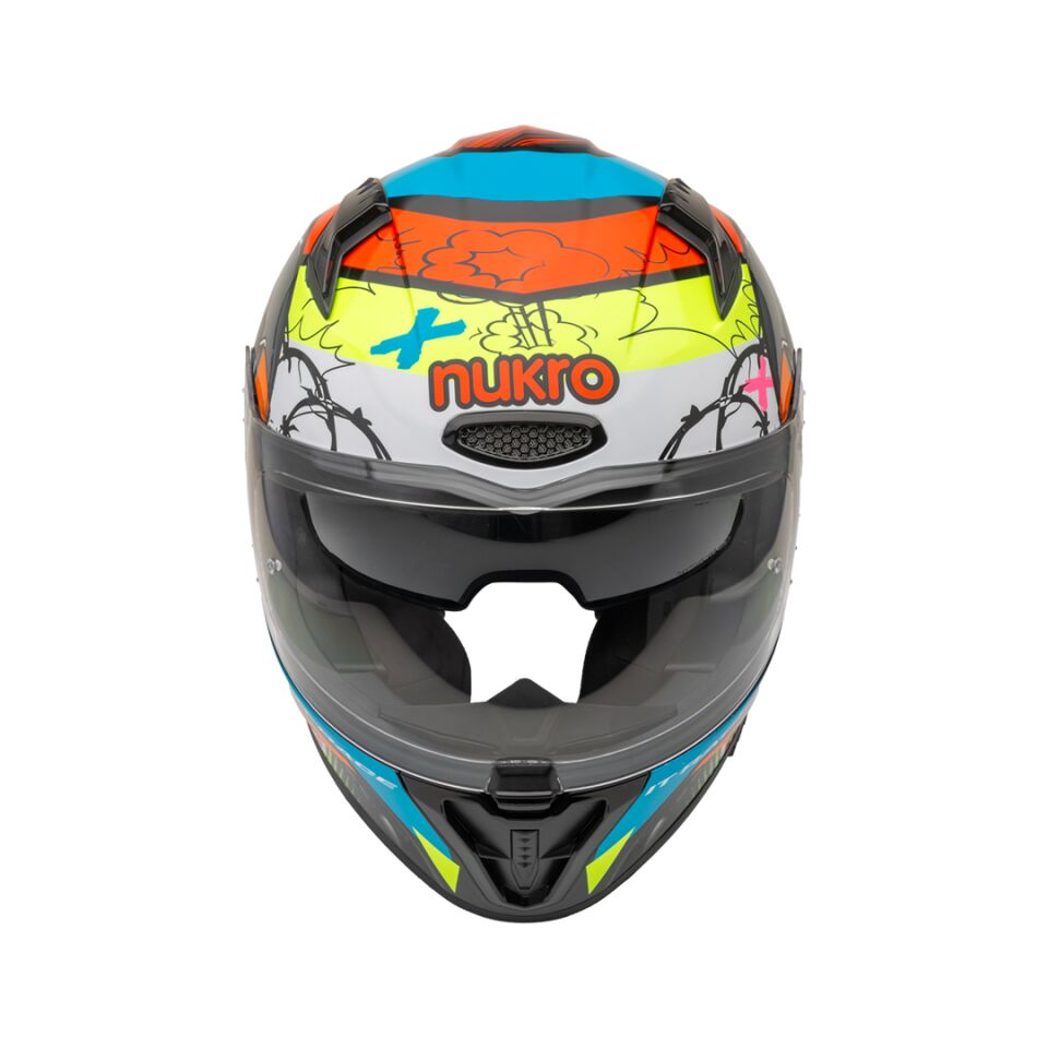 Nukro B-506 Kong Black-Red-Yellow Kapalı Kask