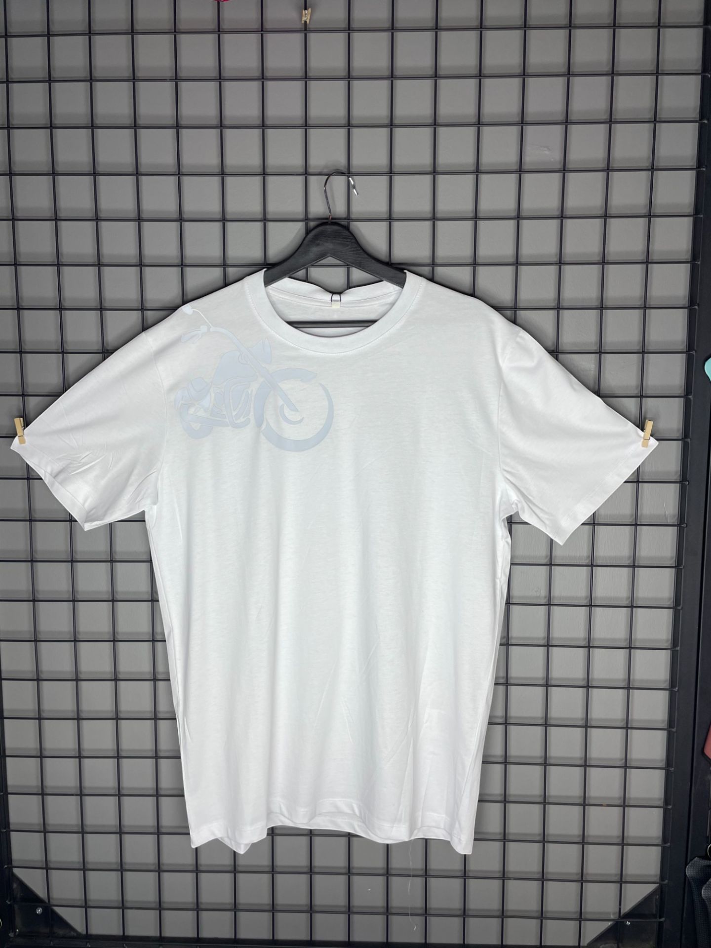 Motosiklet Reflektör Baskı Oversize Tshirt