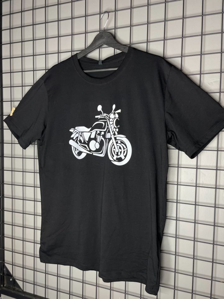 Motosiklet Reflektör Baskı Oversize Tshirt