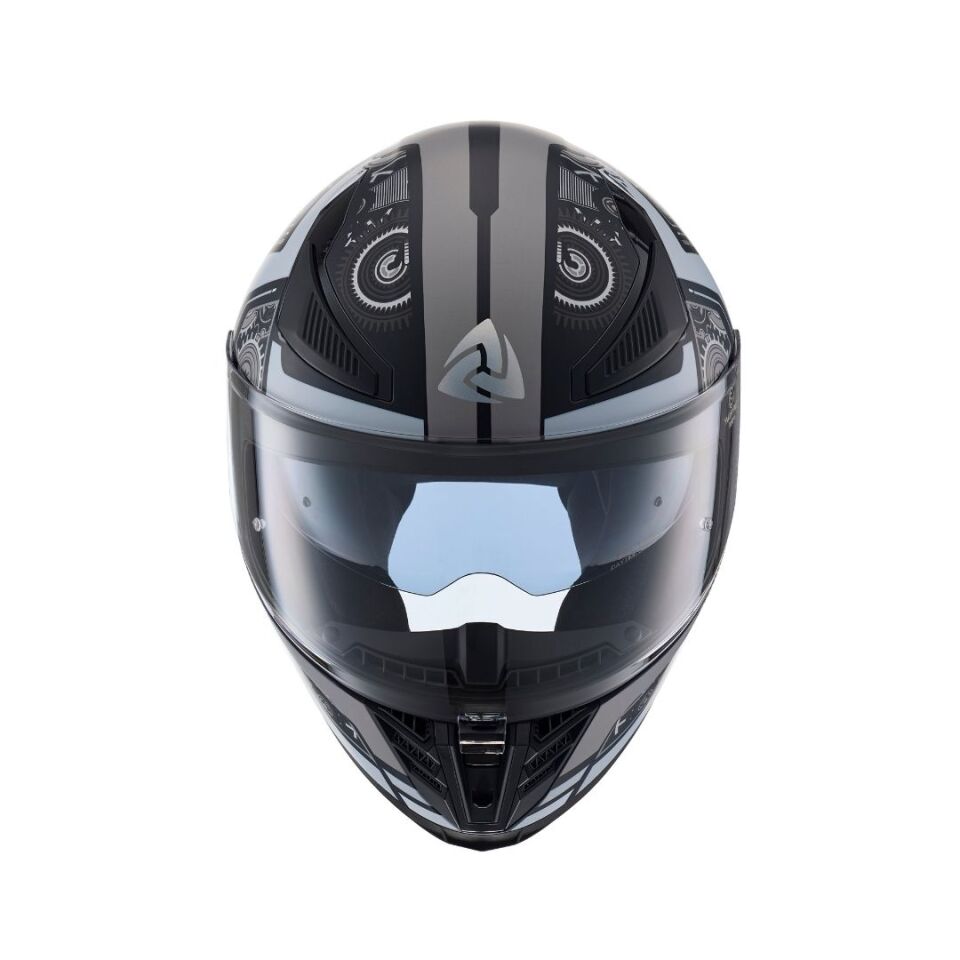 Nukro YM-853 Matt Combat Gray Black Kapalı Kask M