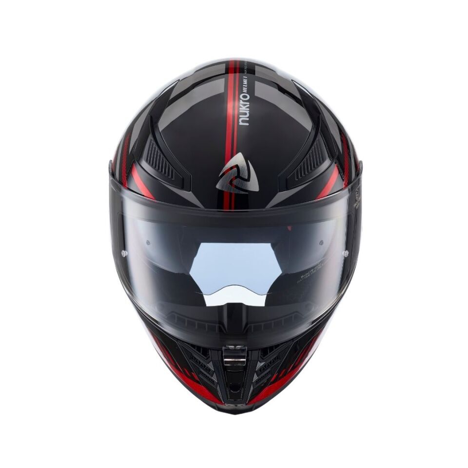Nukro YM-853 Power Red Black Kapalı Kask