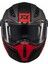 Axxis Ghostfighter Sv Maniac B5 Black Red Motosiklet Çene Açılır Kask
