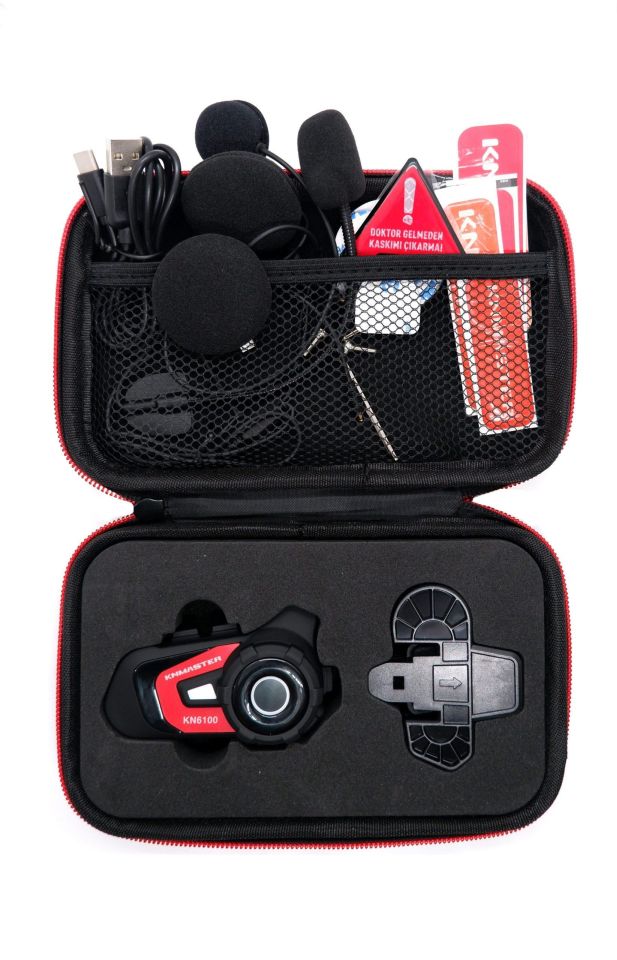 Knmaster KN6100 Motosiklet Kask İntercom Bluetooth Intercom Kulaklık Seti