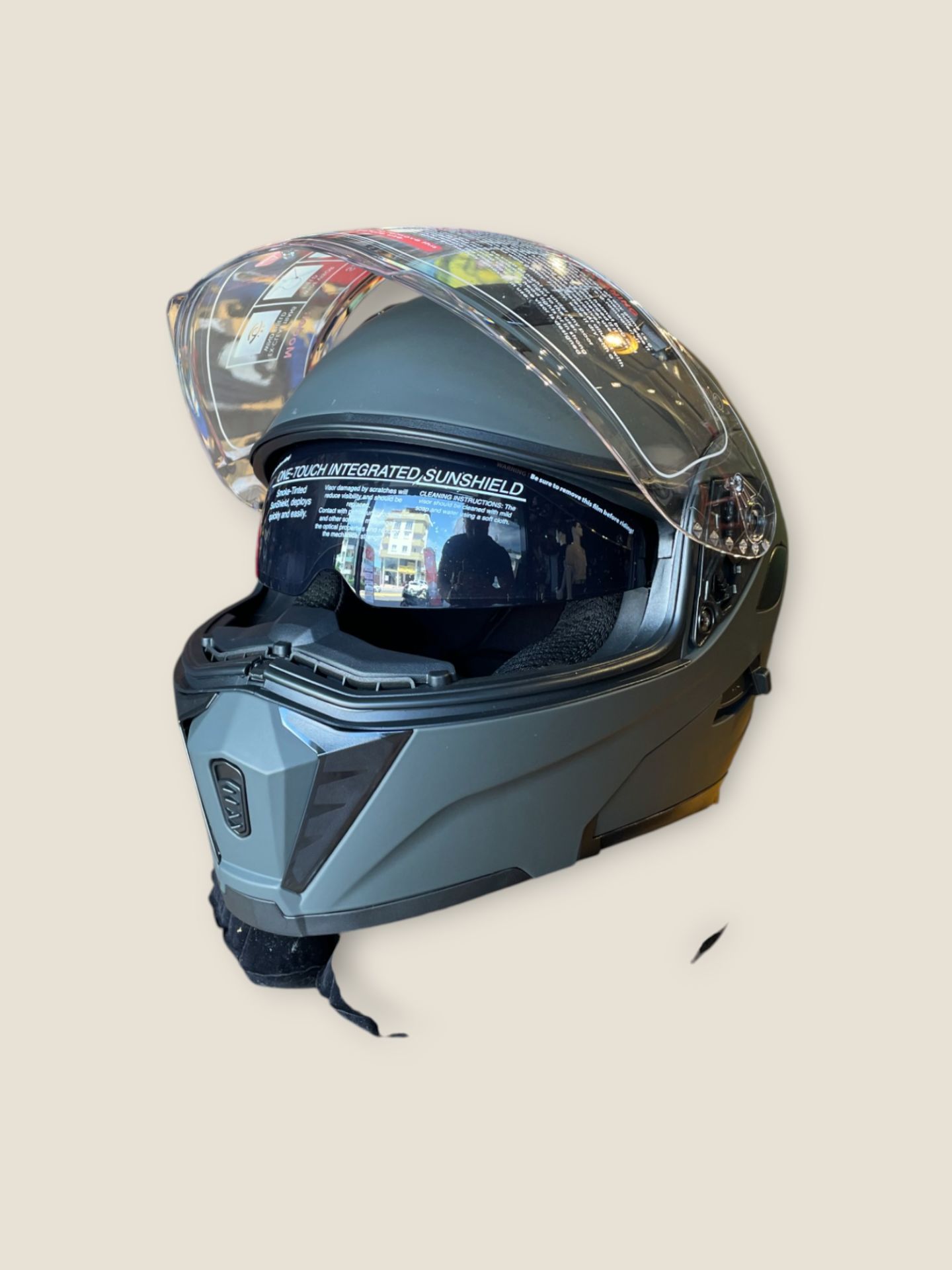 Çene Açılşır Güneş Gözlüklü JK 906 MattGrey Large