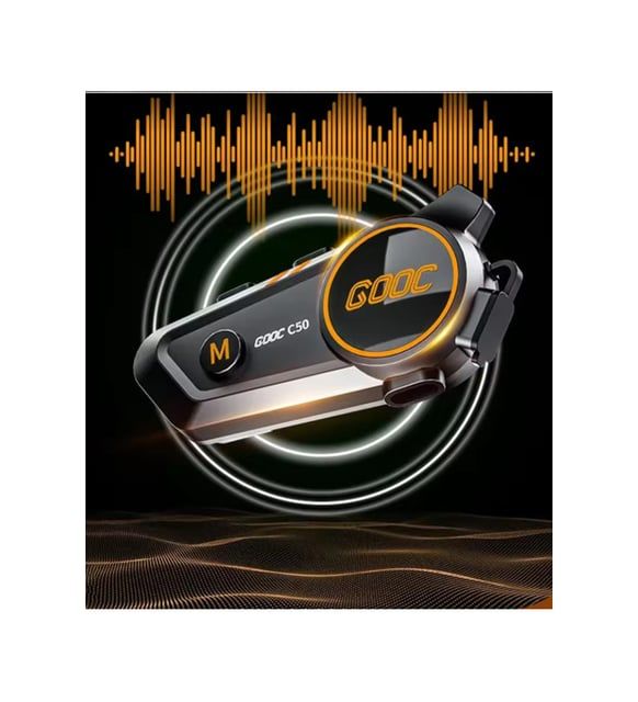 C50 2x Motosiklet Intercom Kask Kulaklık 1500 Mah Rgb Işıklı Çift Eşleşme